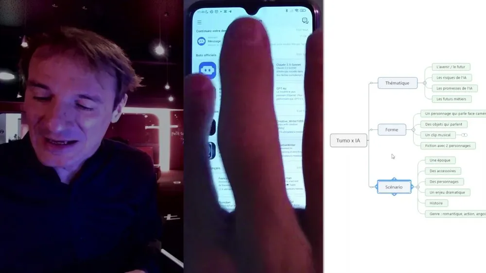 Tutoriel de réalisation de films en collaboration avec des intelligences artificielles - 4 © Benoît Labourdette 2024.