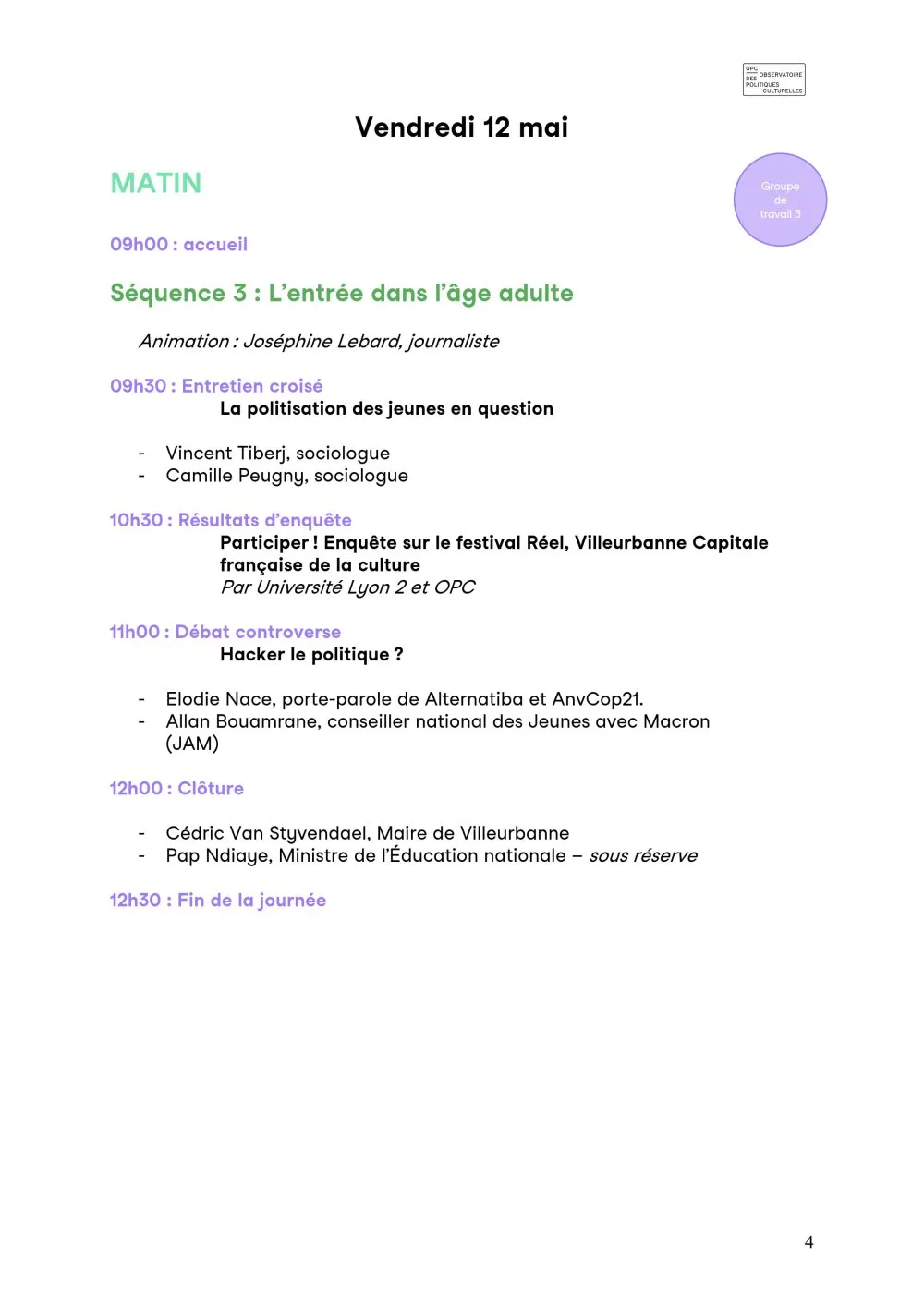 Accompagnement de la prise de parole des jeunes et des professionnels : Rencontres nationales « Cultures et politiques de la jeunesse » - 15 © Benoît Labourdette 2023.