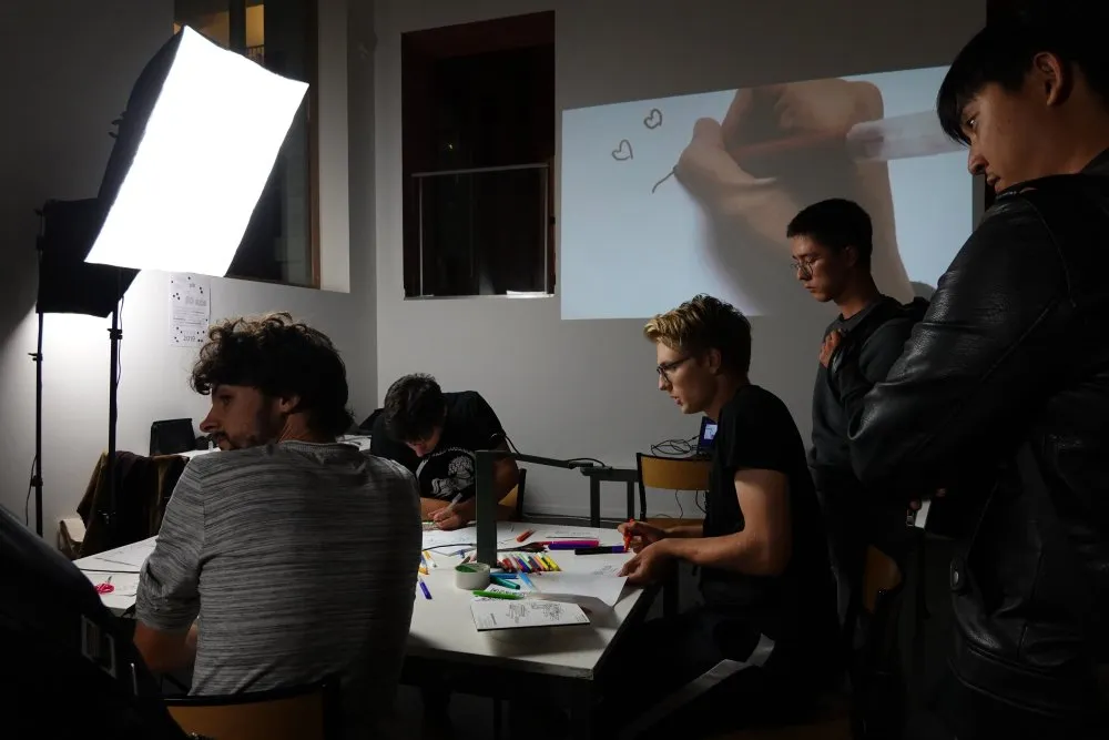 École nationale supérieure d'architecture de Paris-Belleville : atelier cinéma dessiné pour le 50<sup class="typo_exposants">e</sup> anniversaire - 2 © Benoît Labourdette 2019.