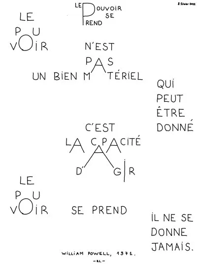 Le pouvoir se prend