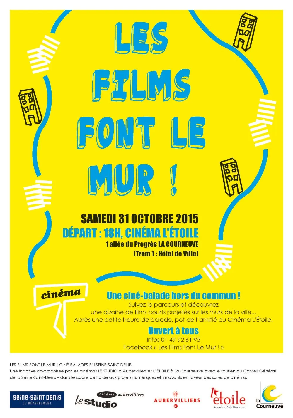 Aubervilliers and La Courneuve : Films are on the walls ! - 2 © Benoît Labourdette 2015.