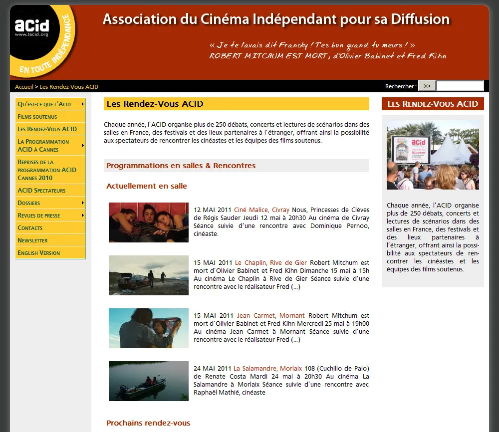 www.lacid.org website + Databases - 5 © Benoît Labourdette 2011.