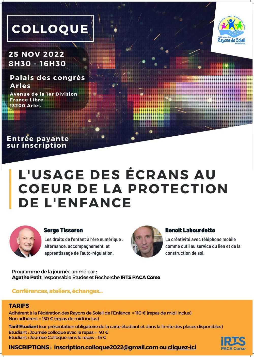 « L'usage des écrans au coeur de la protection de l'enfance » : colloque / formation par Serge Tisseron et Benoît Labourdette - 1 © Benoît Labourdette 2022.