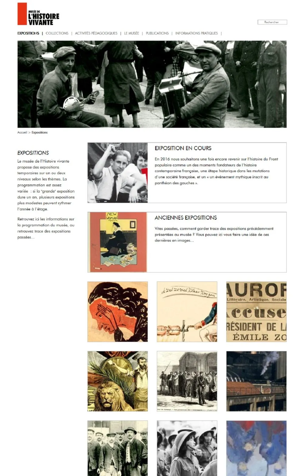 Site web - Musée de l'histoire Vivante (Montreuil) - 2 © Benoît Labourdette 2016.