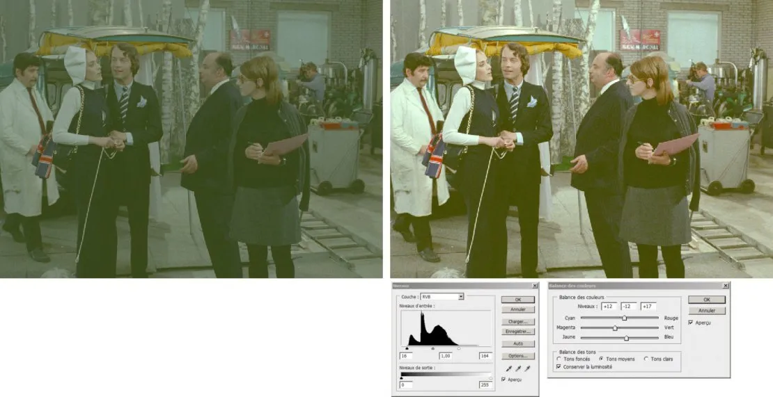 Organization of digital items for the digitized films of Jacques Tati. © Benoît Labourdette.