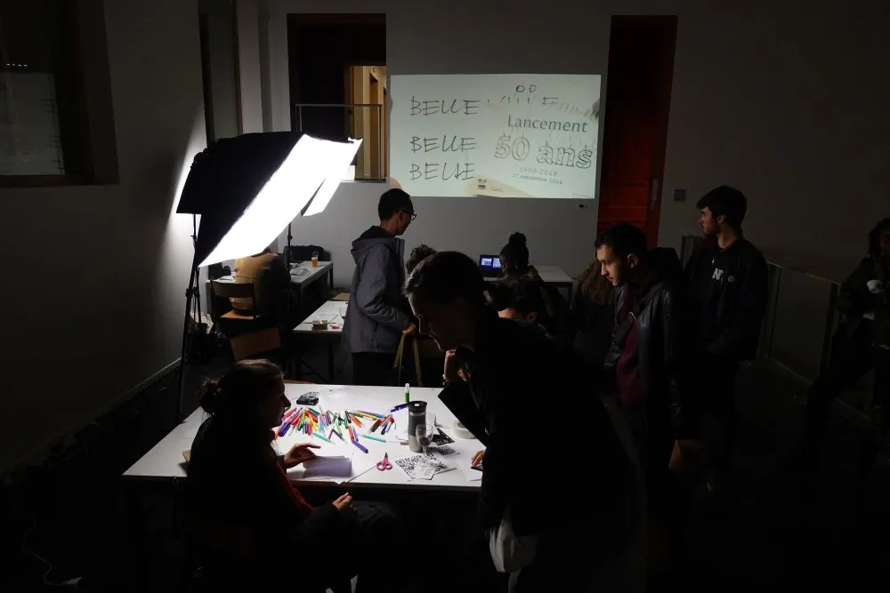École nationale supérieure d'architecture de Paris-Belleville : atelier cinéma dessiné pour le 50<sup class="typo_exposants">e</sup> anniversaire - 11 © Benoît Labourdette 2019.