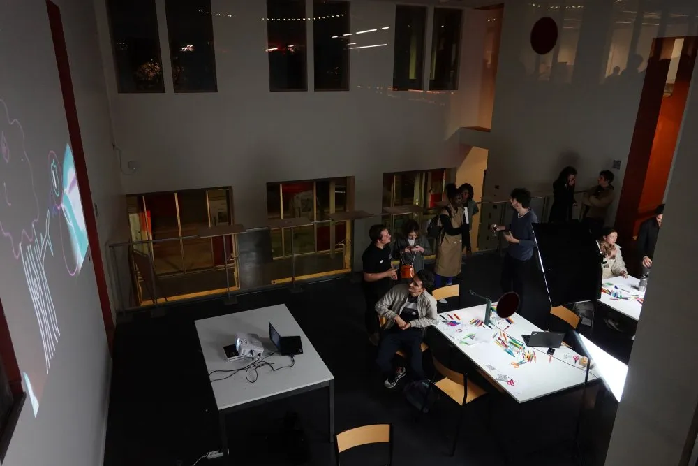École nationale supérieure d'architecture de Paris-Belleville : atelier cinéma dessiné pour le 50<sup class="typo_exposants">e</sup> anniversaire - 8 © Benoît Labourdette 2019.