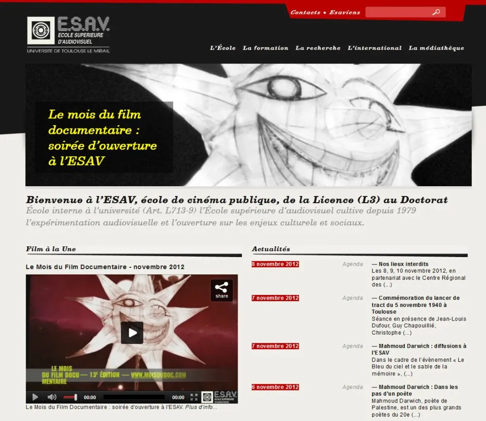Site web www.esav.fr - 5 © Benoît Labourdette 2012.
