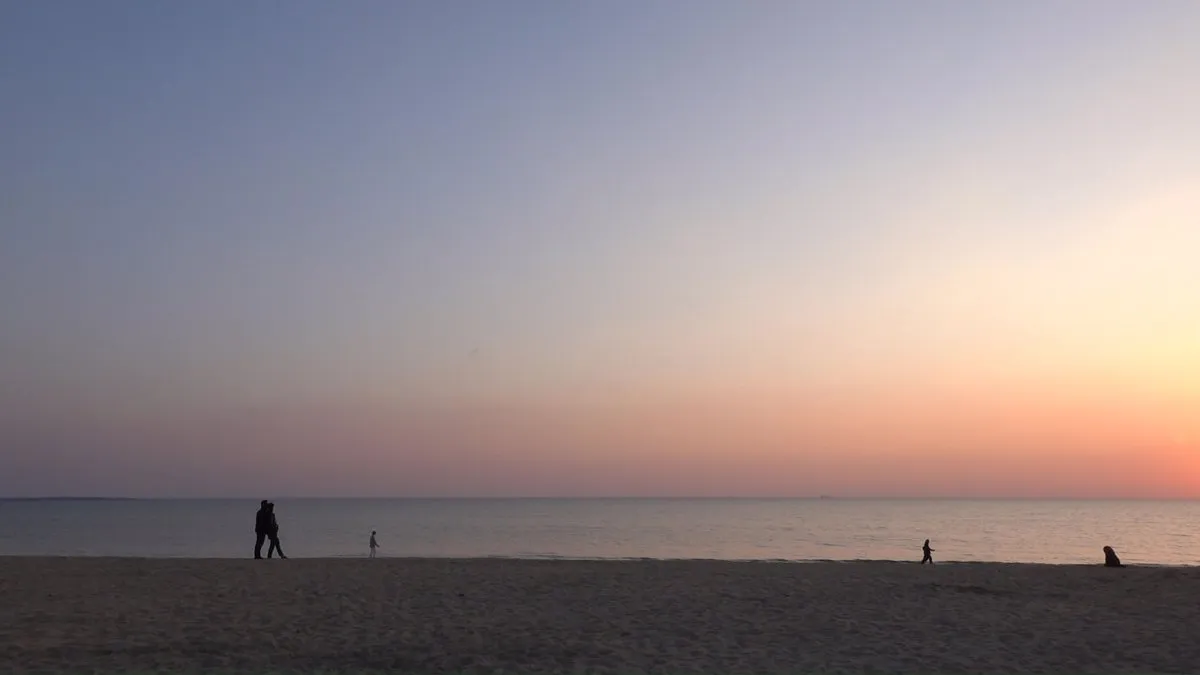 Evening beach