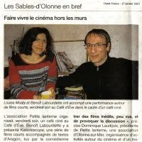 Ouest France Pays de la Loire : Faire vivre le cinéma hors les murs