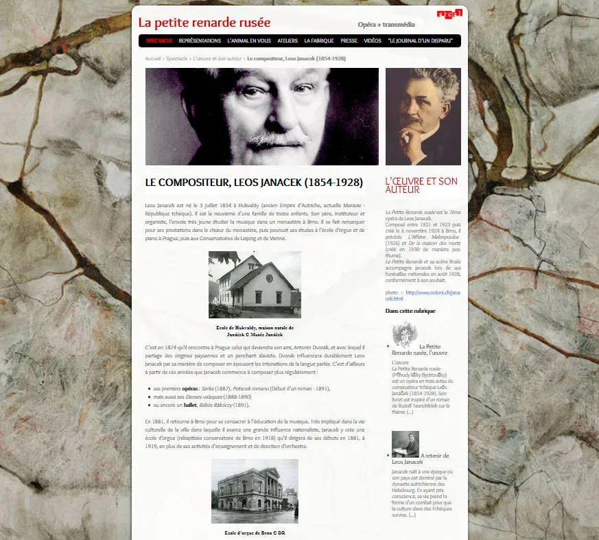 Site web Opéra La petite renarde rusée - 2 © Benoît Labourdette 2015.