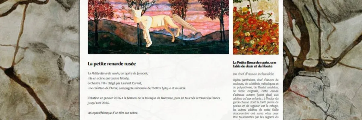 Website for Opera The Cunning Little Vixen