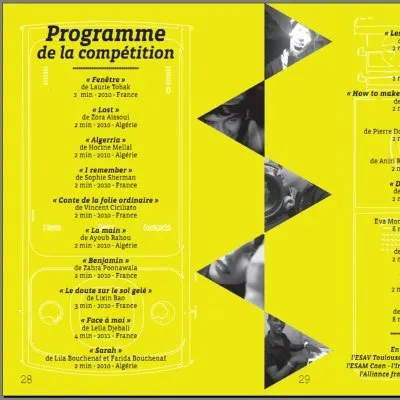 Festival Caméras Mobiles 's 2011 program