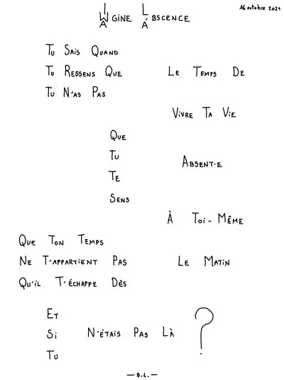Imagine l'absence