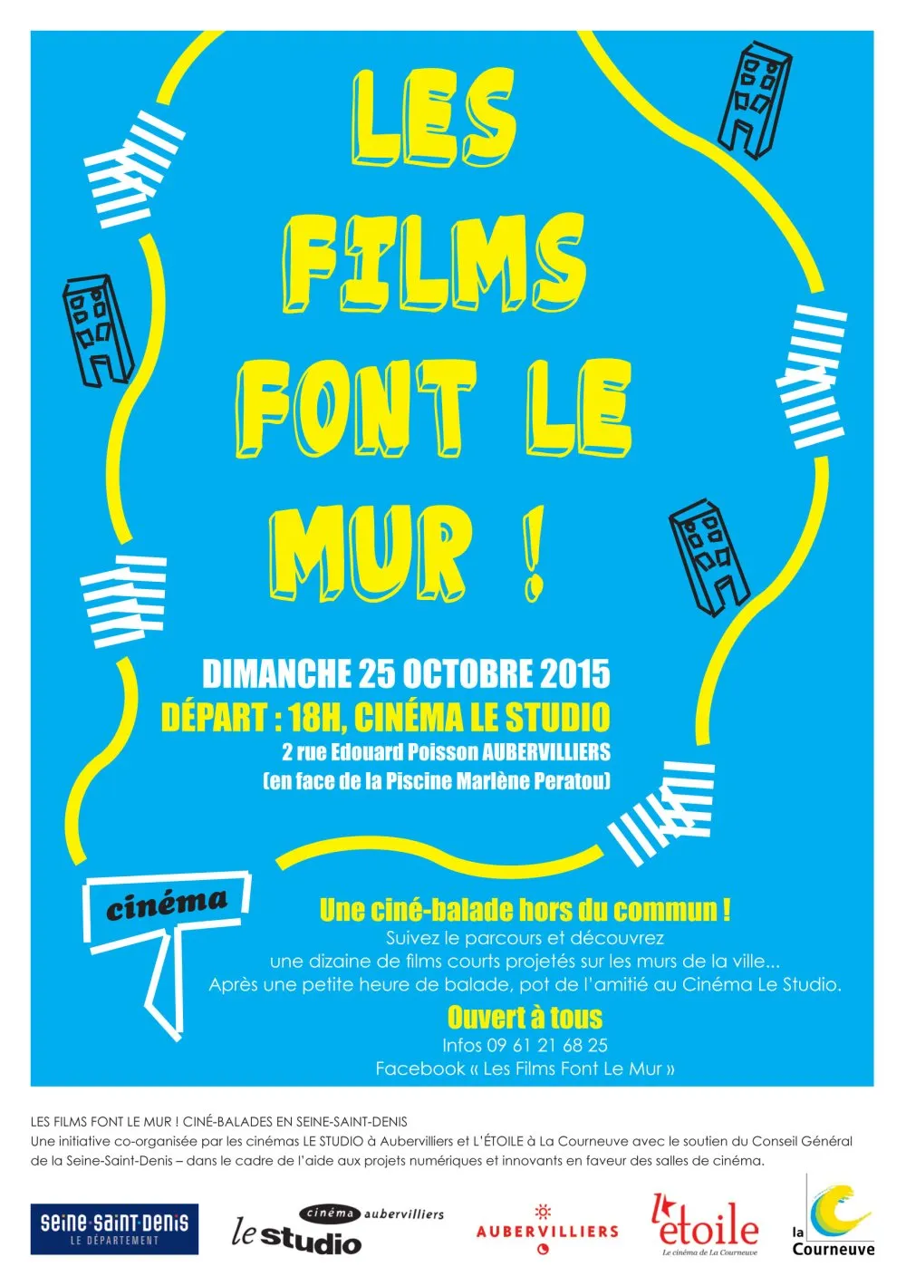 Aubervilliers and La Courneuve : Films are on the walls ! - 1 © Benoît Labourdette 2015.