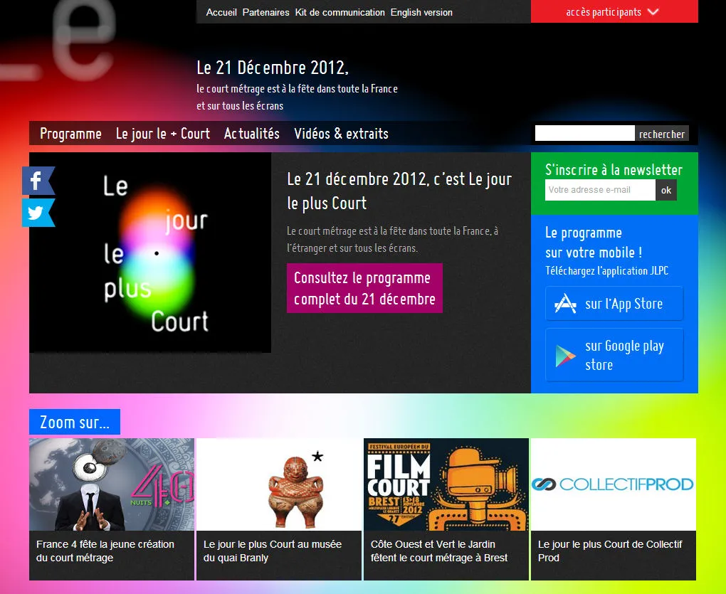 Website of the shortest day. © Benoît Labourdette.